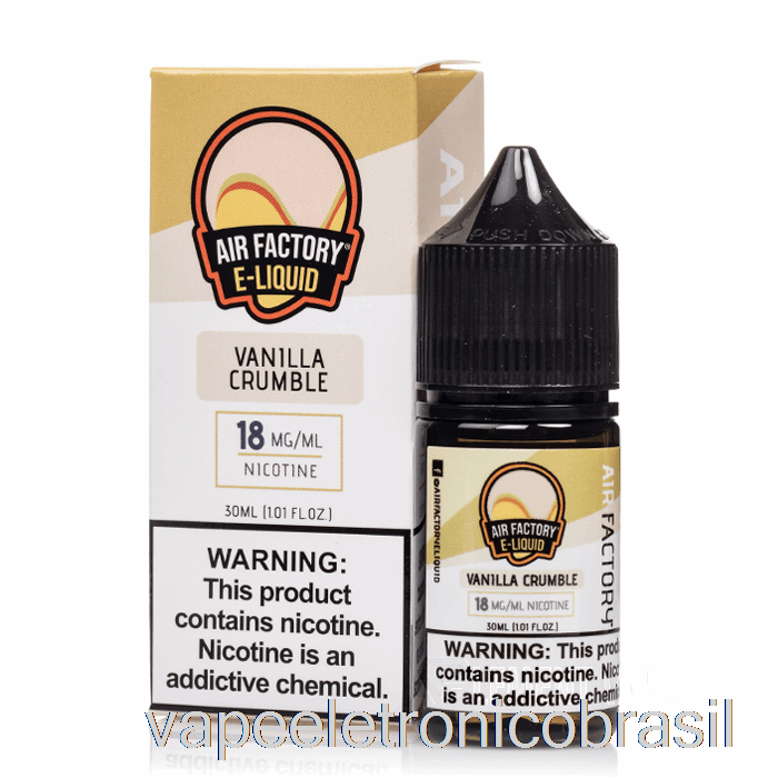 Vape Recarregável Crumble De Baunilha - Sais De Fábrica De Ar - 30ml 36mg